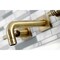 Kingston Brass KS6123ML Two-Handle Wall Mount Bathroom Faucet, Antique Brass KS6123ML - alternate 4